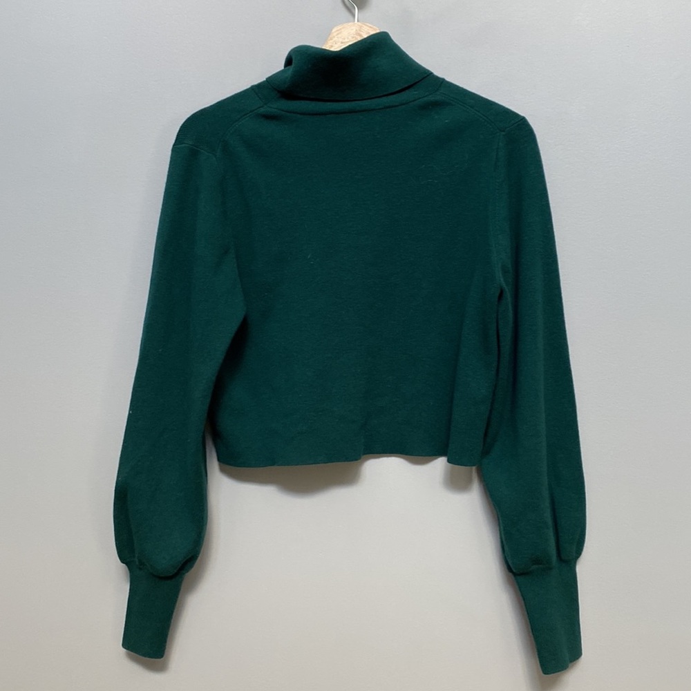 ❗️SOLD❗️Wilfred Green Long Sleeve Crop Turtleneck Rebecca  Sweater Size M - Picture 7 of 9